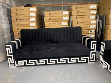 Black Versace Turkish Sofa Bed