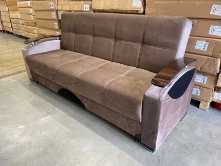 Black D-Arm Turkish Sofa Bed