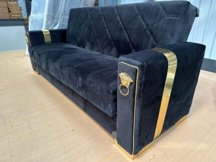 Lion Black Turkish Sofa Bed